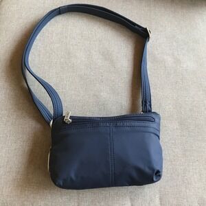 Travelon Anti-Theft Crossbody Bag Navy Blue Nylon RFID Blocking Travel Purse